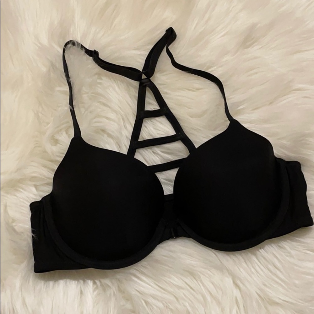Victoria Secret Lined Demi Lace Bra Front Clasp
